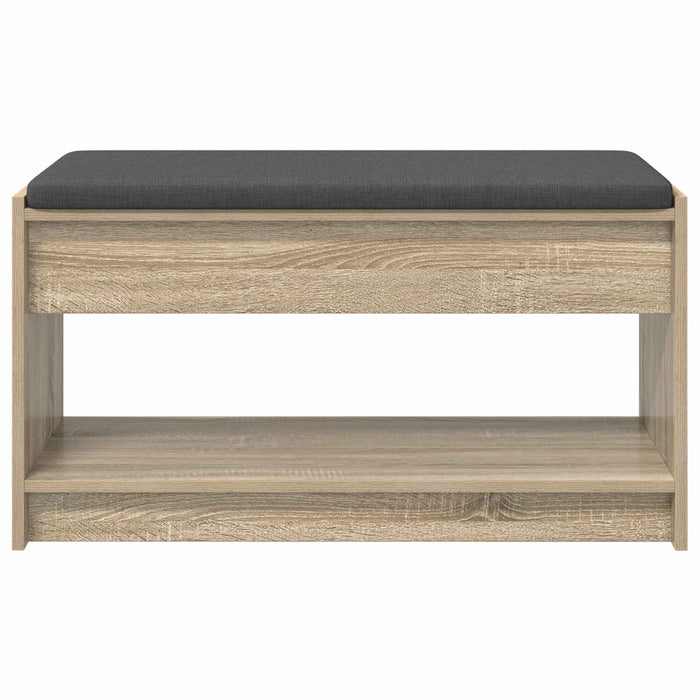 Bancă pentru hol cu pernă cu raft Stejar Sonoma 83 x 38 x 45 cm - WALTI WALTI