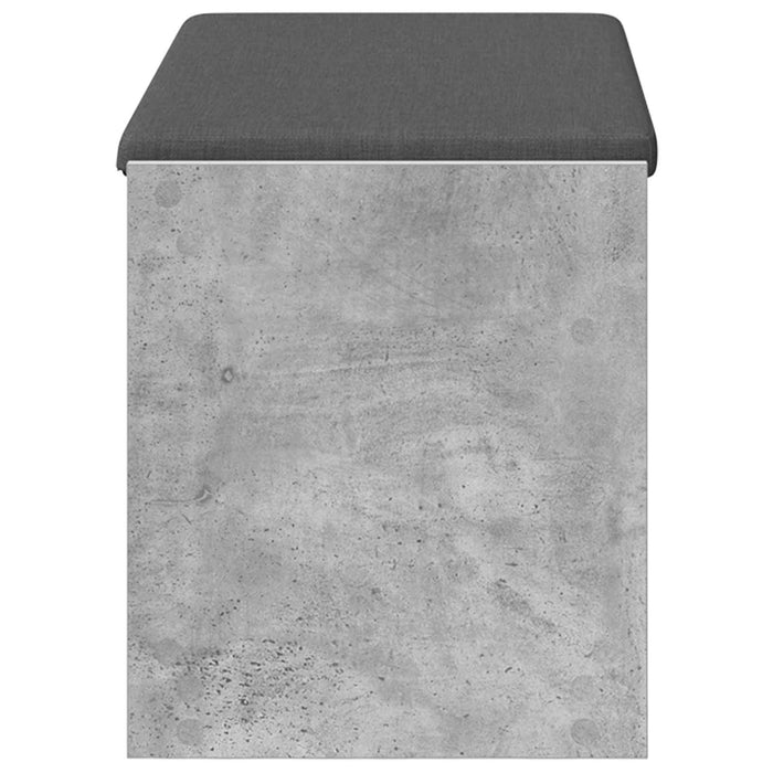 Bancă pentru hol cu pernă cu raft Gri Beton 83 x 38 x 45 cm - WALTI WALTI