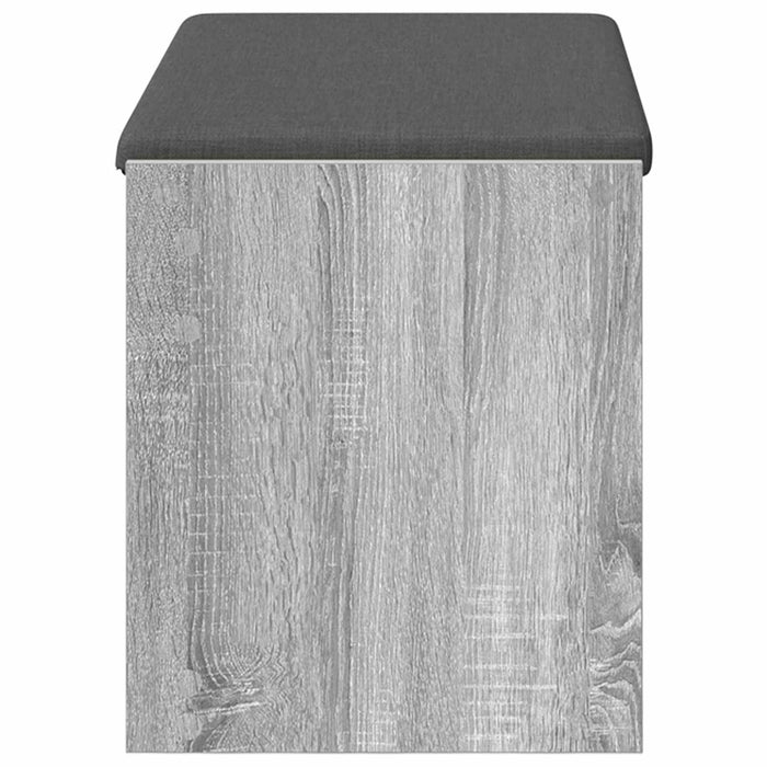 Bancă pentru hol cu pernă cu raft Sonoma gri 83 x 38 x 45 cm - WALTI WALTI
