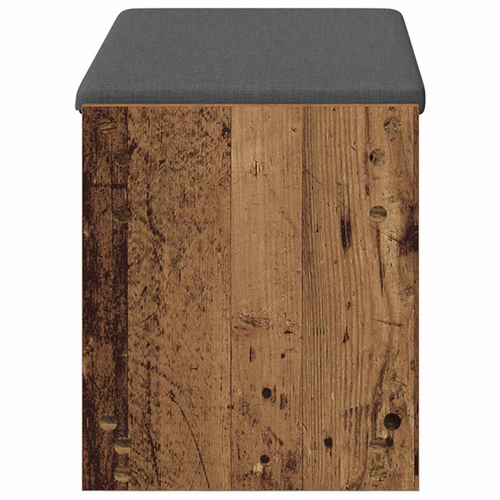Bancă pentru hol cu pernă cu raft Lemn vechi 83 x 38 x 45 cm - WALTI WALTI
