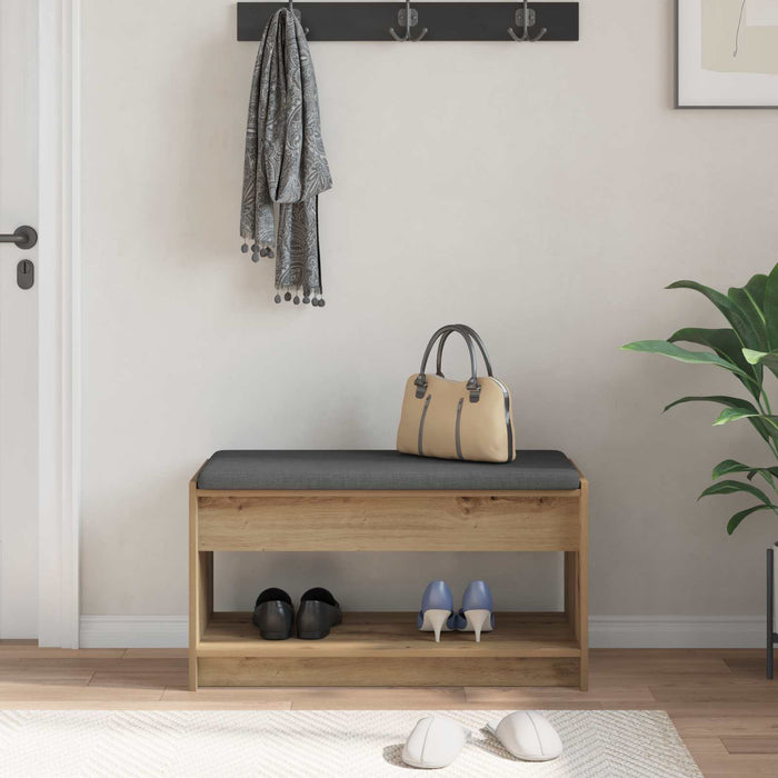 Bancă pentru hol cu pernă Stejar Artizanal 83 x 38 x 45 cm - WALTI WALTI