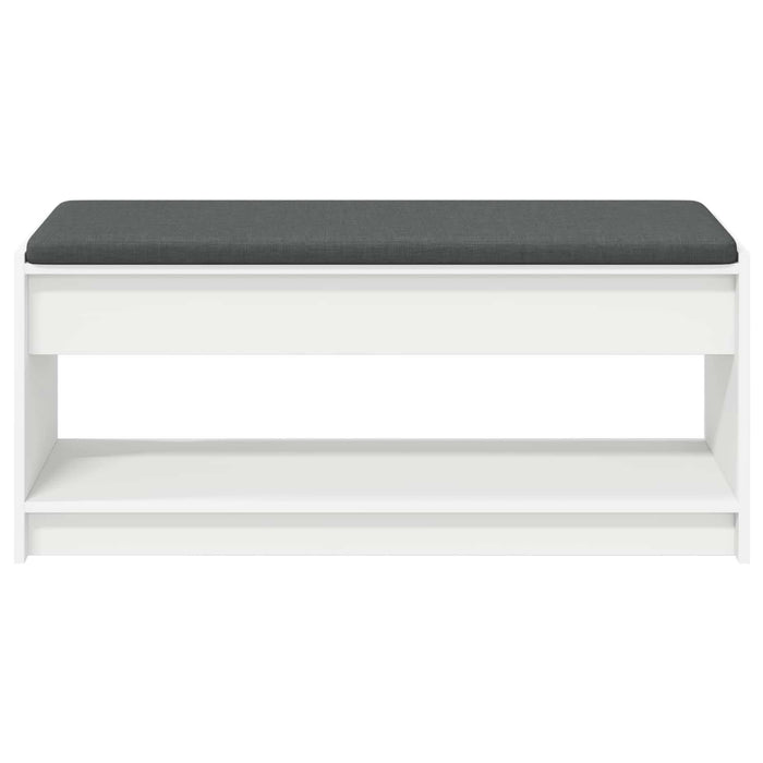 Bancă pentru hol cu pernă cu raft Alb 100 x 38 x 46 cm - WALTI WALTI