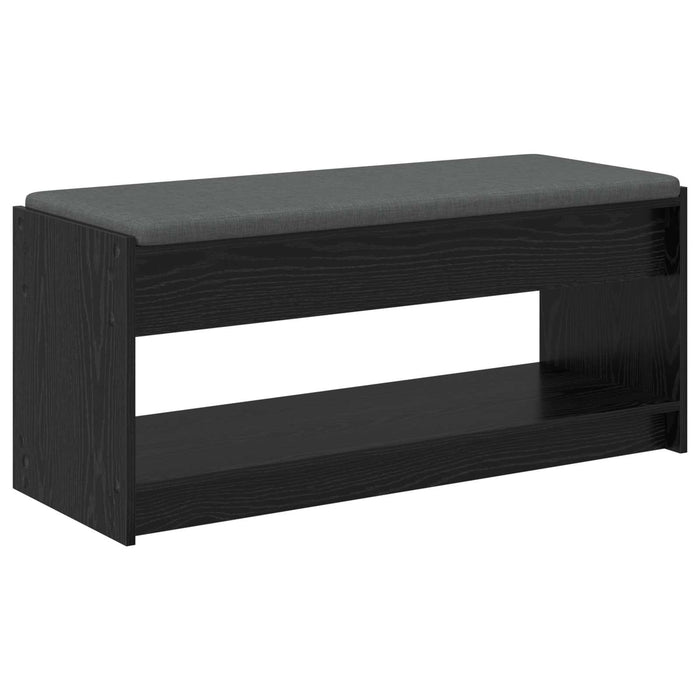 Bancă pentru hol cu pernă cu raft Stejar Negru 100 x 38 x 46 cm - WALTI WALTI