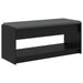 Bancă pentru hol cu pernă cu raft Stejar Negru 100 x 38 x 46 cm - WALTI WALTI