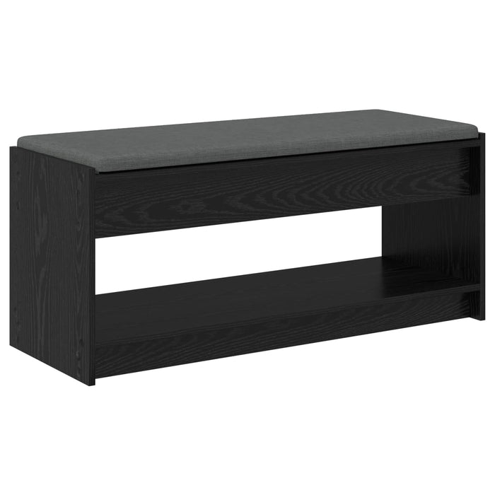 Bancă pentru hol cu pernă cu raft Stejar Negru 100 x 38 x 46 cm - WALTI WALTI