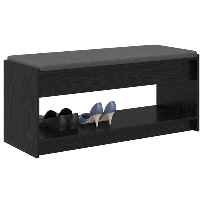 Bancă pentru hol cu pernă cu raft Stejar Negru 100 x 38 x 46 cm - WALTI WALTI