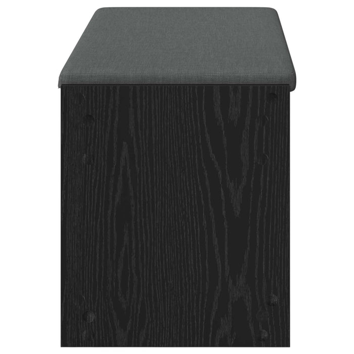 Bancă pentru hol cu pernă cu raft Stejar Negru 100 x 38 x 46 cm - WALTI WALTI