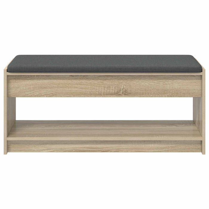 Bancă pentru hol cu pernă Stejar Sonoma 100 x 38 x 46 cm - WALTI WALTI