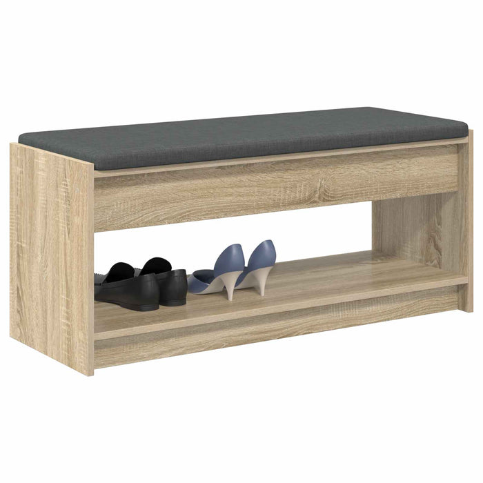 Bancă pentru hol cu pernă Stejar Sonoma 100 x 38 x 46 cm - WALTI WALTI