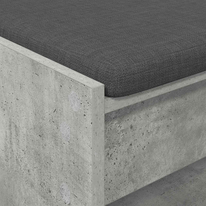 Bancă pentru hol cu pernă Gri din beton 100 x 38 x 46 cm - WALTI WALTI