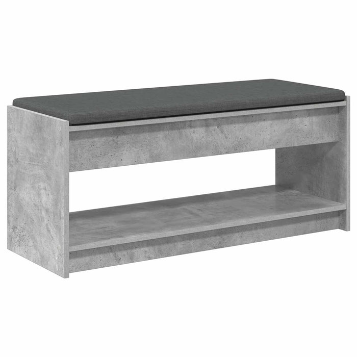 Bancă pentru hol cu pernă Gri din beton 100 x 38 x 46 cm - WALTI WALTI