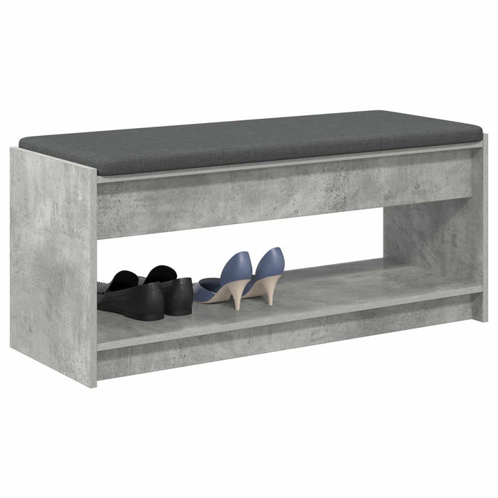 Bancă pentru hol cu pernă Gri din beton 100 x 38 x 46 cm - WALTI WALTI