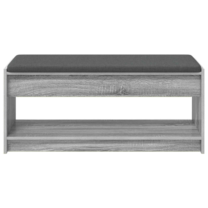 Bancă pentru hol cu pernă cu raft Gri Sonoma 100 x 38 x 46 cm - WALTI WALTI