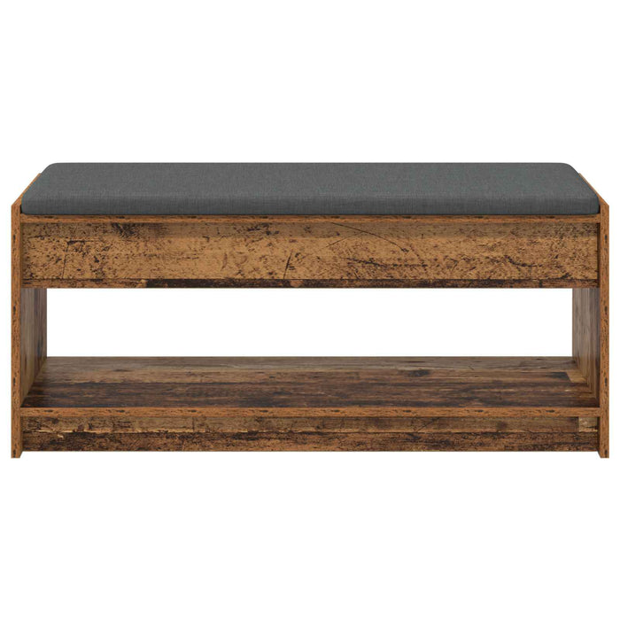 Bancă pentru hol cu pernă cu raft Lemn vechi 103 x 38 x 45 cm - WALTI WALTI