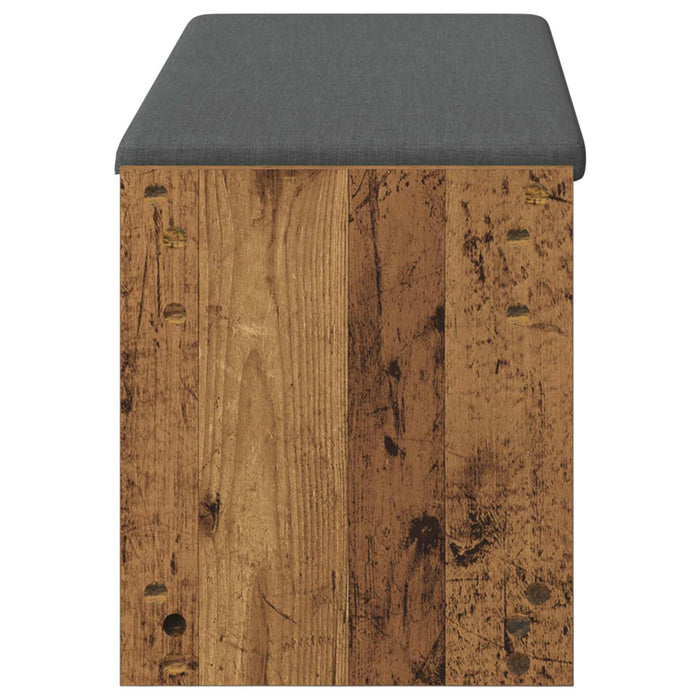 Bancă pentru hol cu pernă cu raft Lemn vechi 103 x 38 x 45 cm - WALTI WALTI