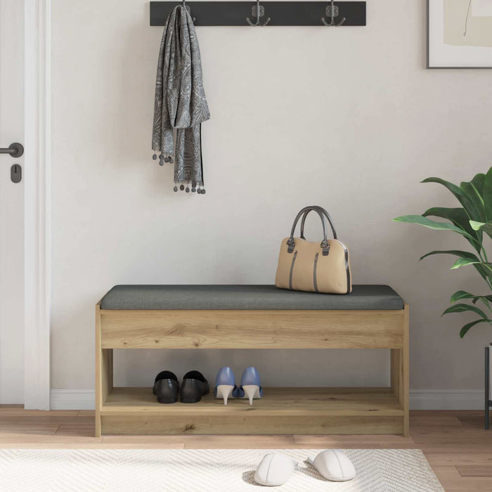 Bancă pentru hol cu pernă Stejar Artizanal 100 x 38 x 46 cm - WALTI WALTI