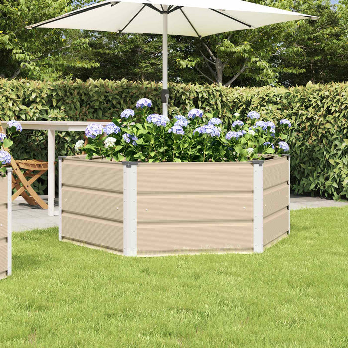Jardinieră Creme 129 x 129 x 45 cm Oțel - WALTI WALTI
