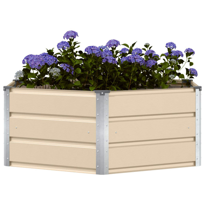 Jardinieră Creme 129 x 129 x 45 cm Oțel - WALTI WALTI