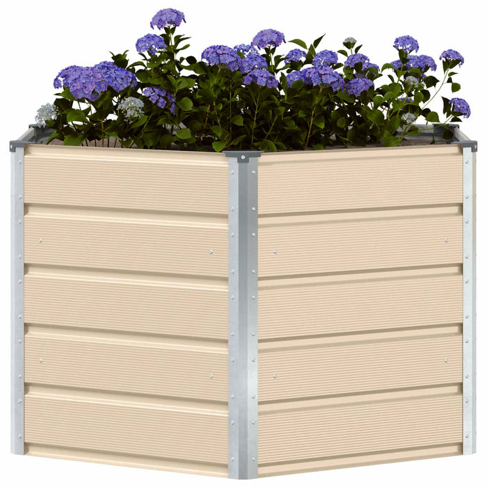 Jardinieră Creme 129 x 129 x 75 cm Oțel - WALTI WALTI