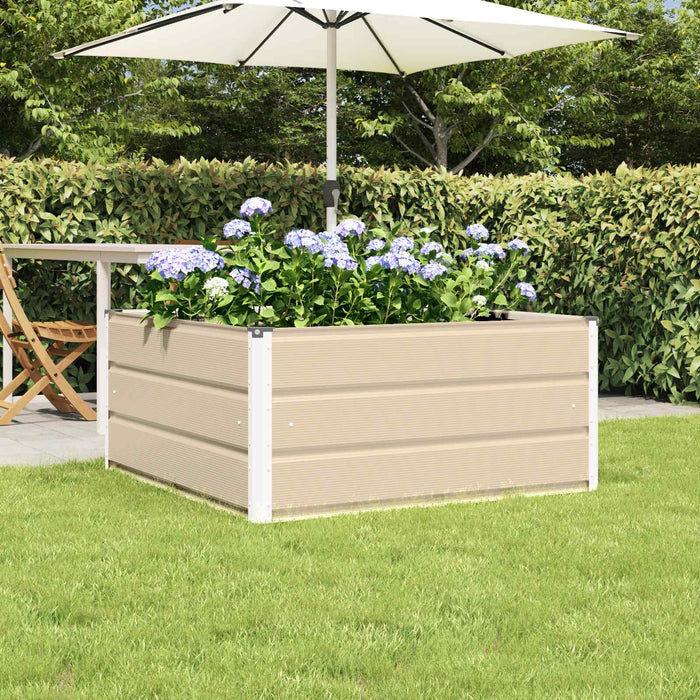 Jardinieră Creme 100 x 100 x 45 cm Oțel - WALTI WALTI