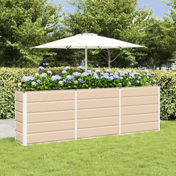 Jardinieră Creme 240 x 40 x 75 cm Oțel - WALTI WALTI