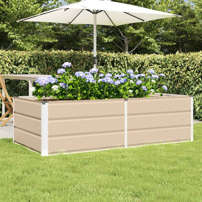 Jardinieră Creme 160 x 80 x 45 cm Oțel - WALTI WALTI
