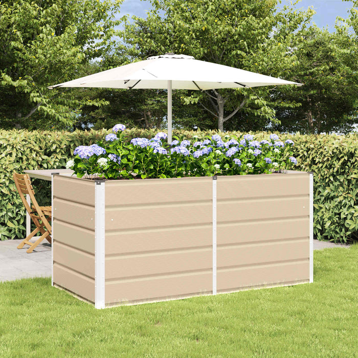 Jardinieră Creme 160 x 80 x 75 cm Oțel - WALTI WALTI