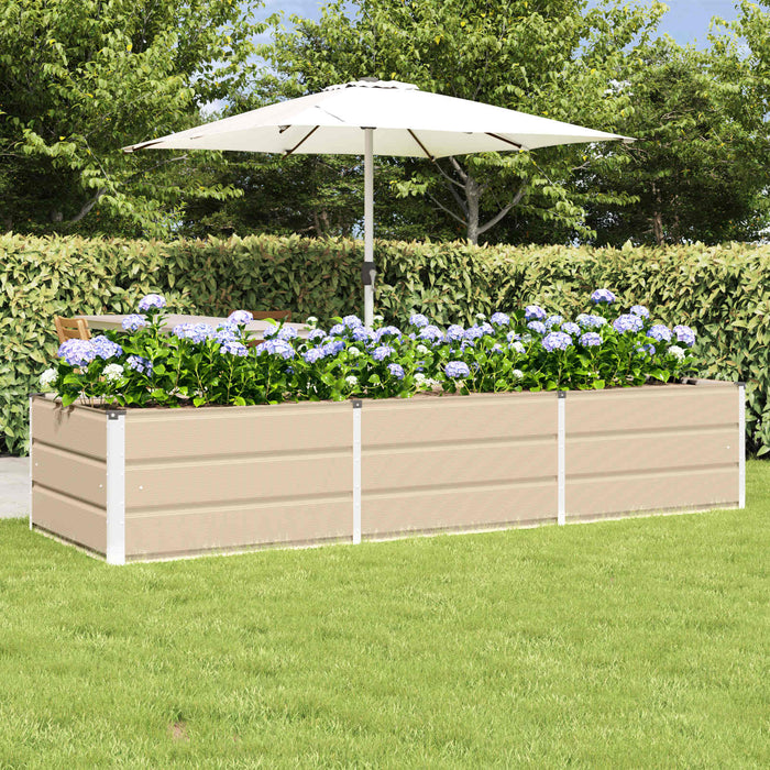 Jardinieră Creme 240 x 80 x 45 cm Oțel - WALTI WALTI