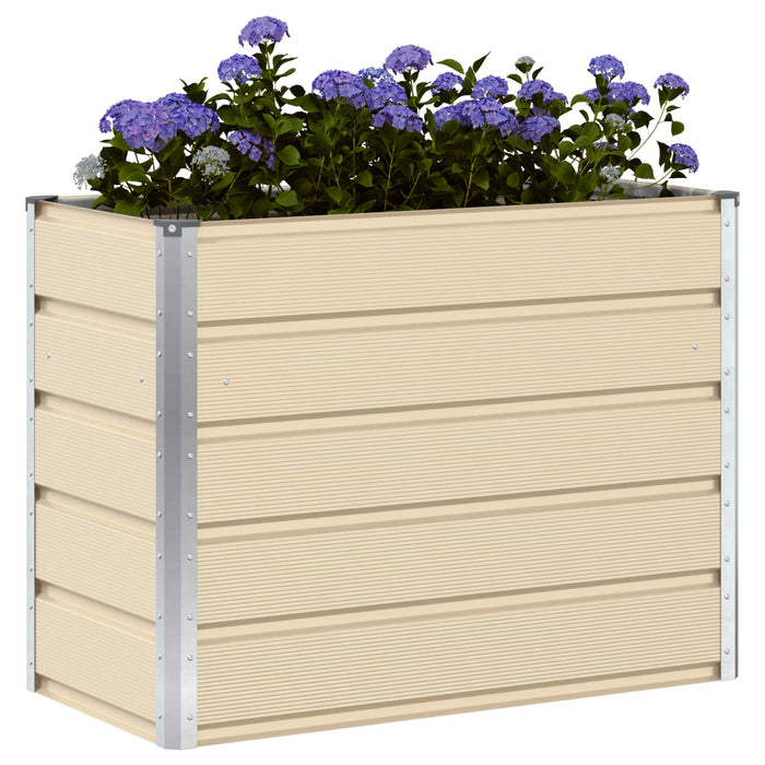 Jardinieră Creme 100 x 50 x 75 cm Oțel Galvanizat - WALTI WALTI