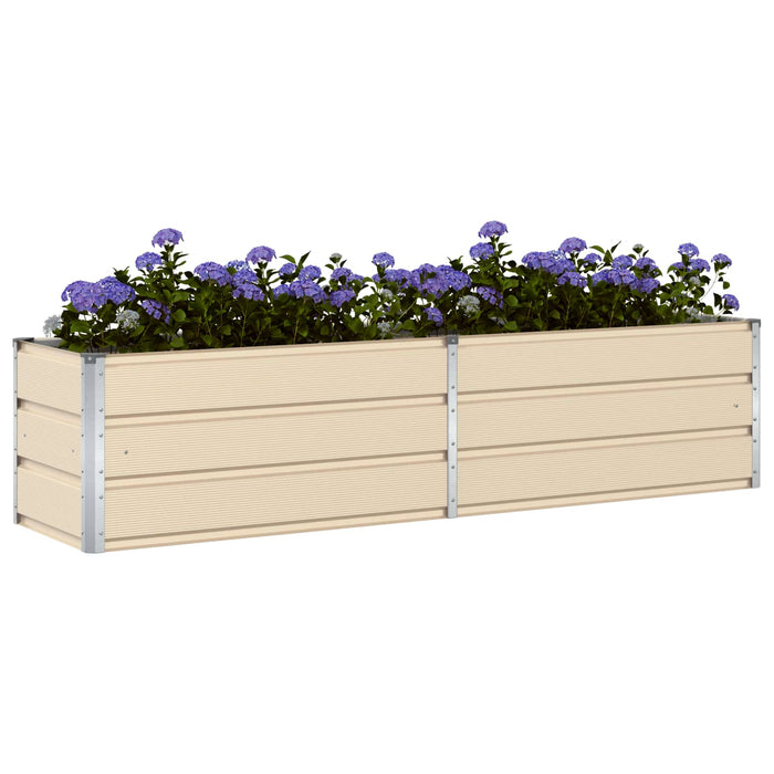 Jardinieră Creme 195 x 50 x 45 cm Oțel Galvanizat - WALTI WALTI