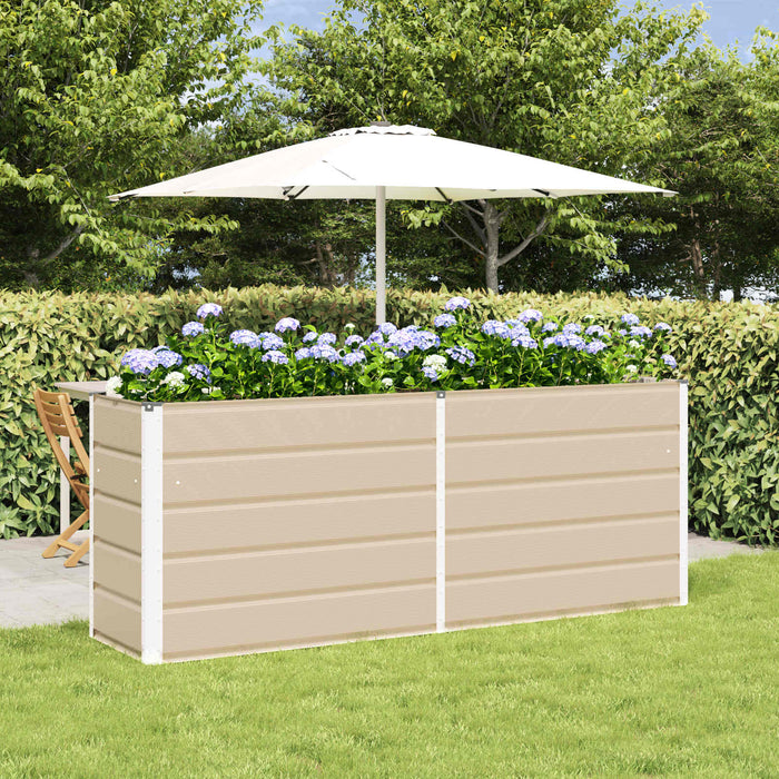 Jardinieră Creme 195 x 50 x 75 cm Oțel Galvanizat - WALTI WALTI