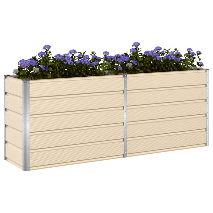 Jardinieră Creme 195 x 50 x 75 cm Oțel Galvanizat - WALTI WALTI