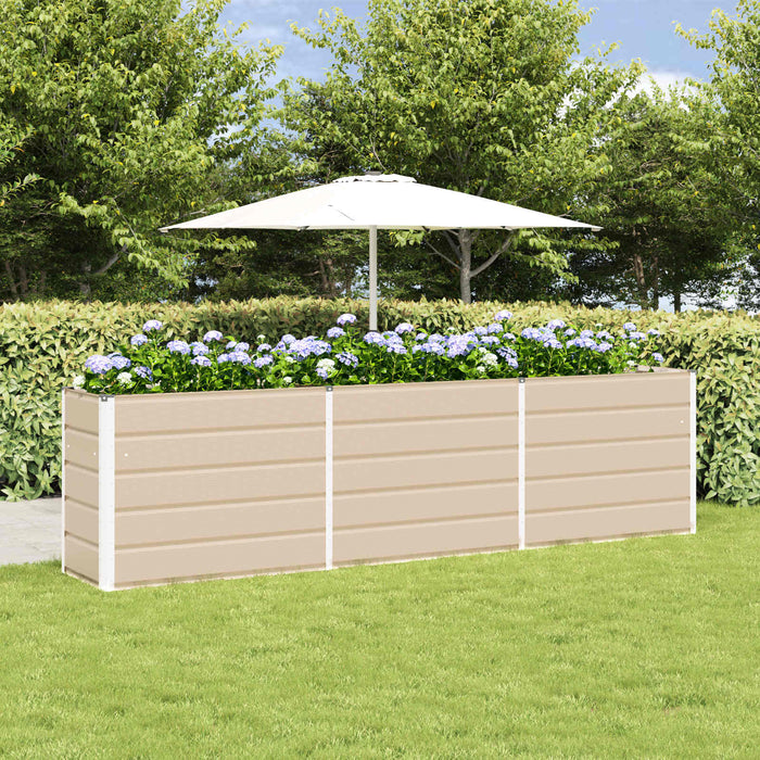 Jardinieră Creme 290 x 90 x 75 cm Oțel Galvanizat - WALTI WALTI