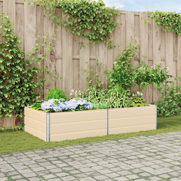Jardinieră Creme 195 x 100 x 45 cm Oțel Galvanizat - WALTI WALTI