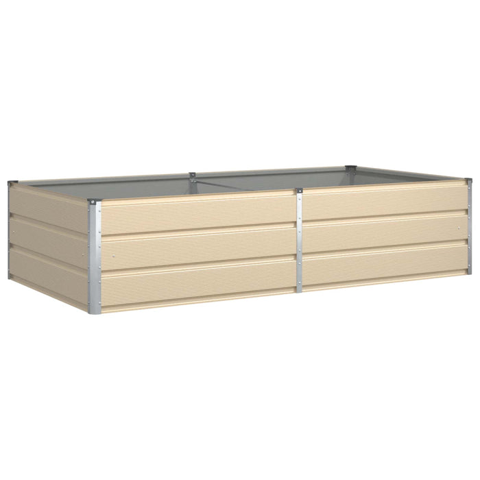 Jardinieră Creme 195 x 100 x 45 cm Oțel Galvanizat - WALTI WALTI