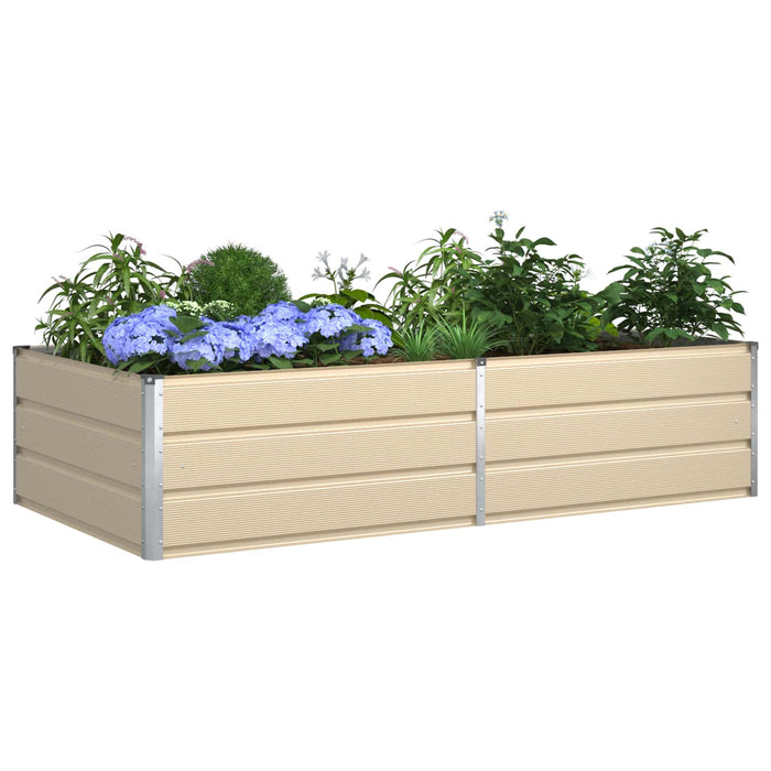 Jardinieră Creme 195 x 100 x 45 cm Oțel Galvanizat - WALTI WALTI