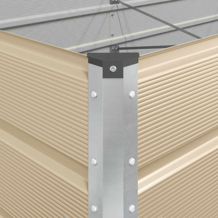 Jardinieră Creme 195 x 100 x 45 cm Oțel Galvanizat - WALTI WALTI