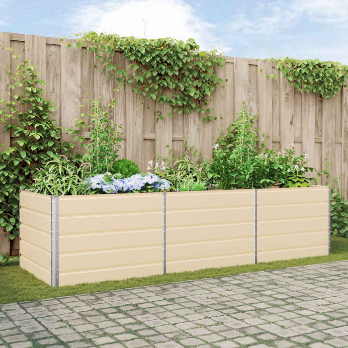 Jardinieră Creme 195 x 100 x 45 cm Oțel Galvanizat - WALTI WALTI