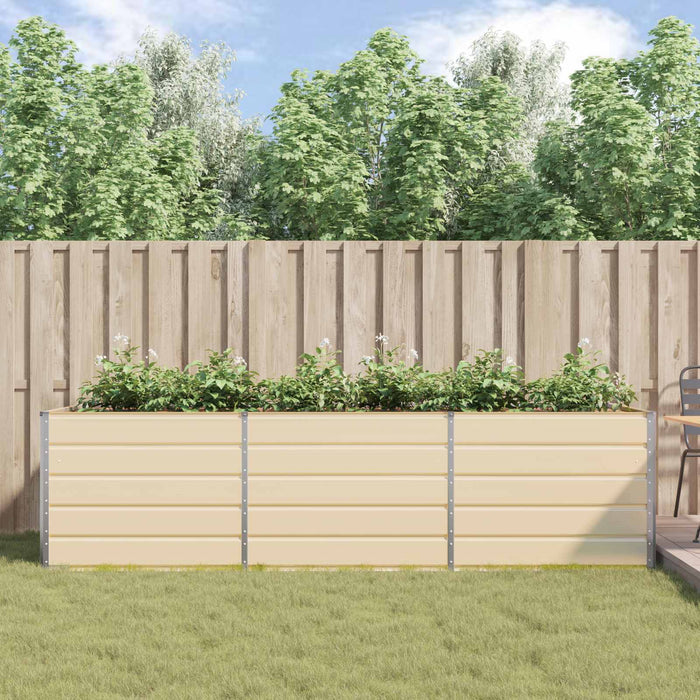 Jardinieră Creme 195 x 100 x 45 cm Oțel Galvanizat - WALTI WALTI
