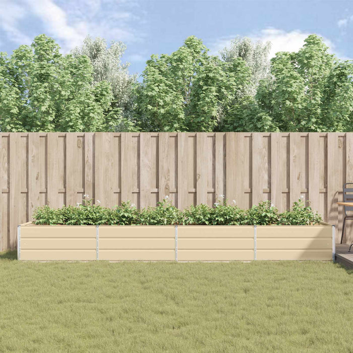 Jardinieră Creme 195 x 100 x 45 cm Oțel Galvanizat - WALTI WALTI