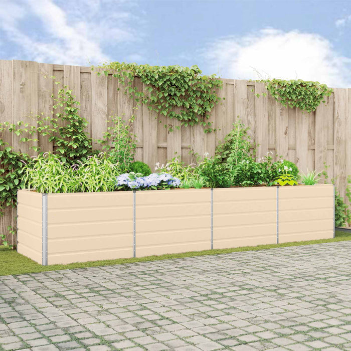 Jardinieră Creme 195 x 100 x 45 cm Oțel Galvanizat - WALTI WALTI