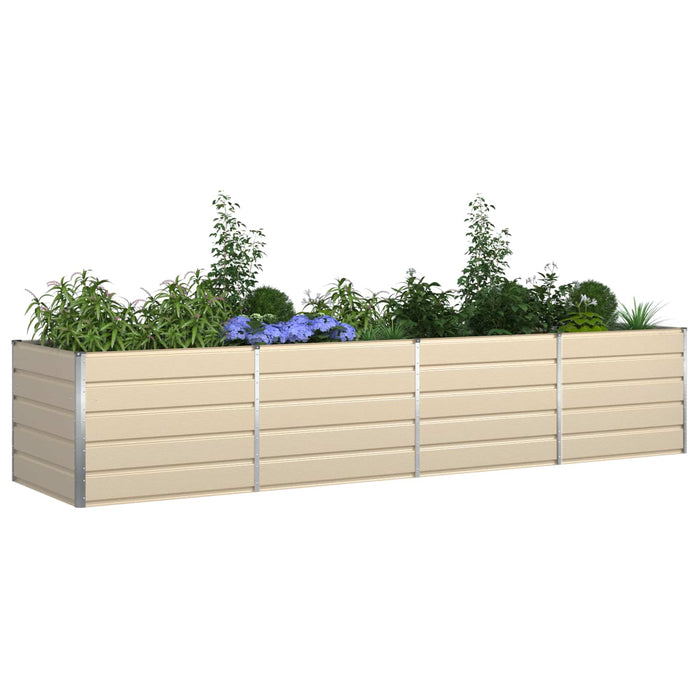 Jardinieră Creme 195 x 100 x 45 cm Oțel Galvanizat - WALTI WALTI