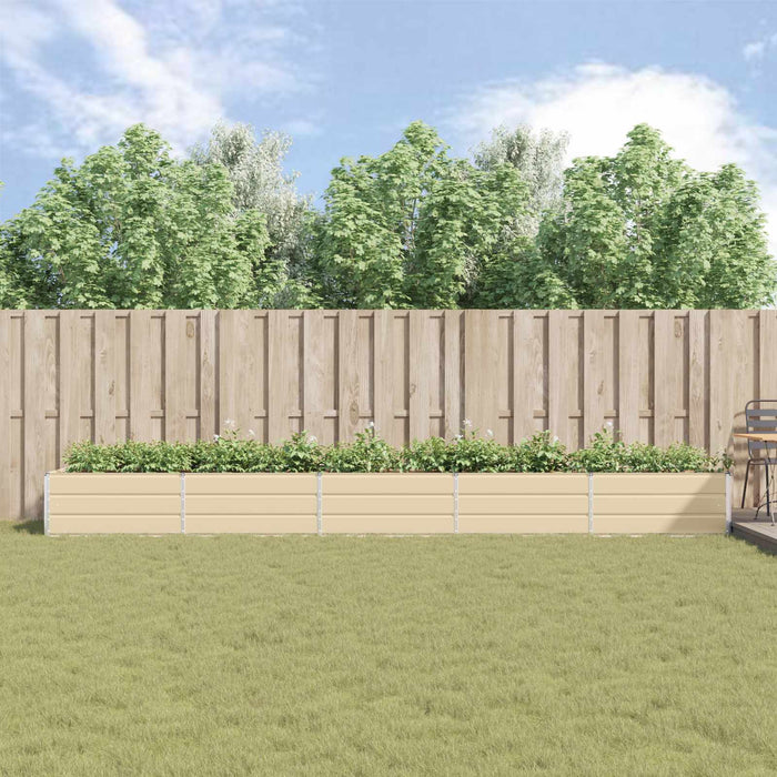 Jardinieră Creme 195 x 100 x 45 cm Oțel Galvanizat - WALTI WALTI