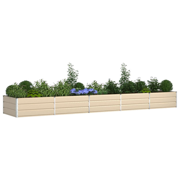 Jardinieră Creme 195 x 100 x 45 cm Oțel Galvanizat - WALTI WALTI