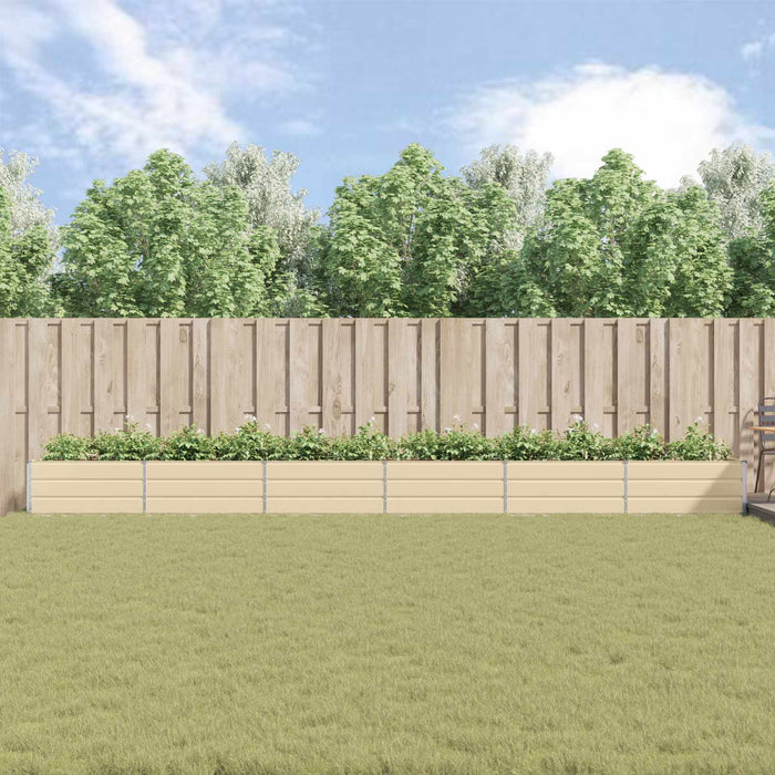 Jardinieră Creme 195 x 100 x 45 cm Oțel Galvanizat - WALTI WALTI