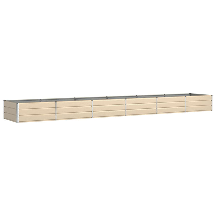 Jardinieră Creme 195 x 100 x 45 cm Oțel Galvanizat - WALTI WALTI