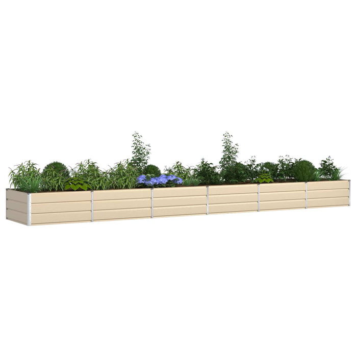 Jardinieră Creme 195 x 100 x 45 cm Oțel Galvanizat - WALTI WALTI
