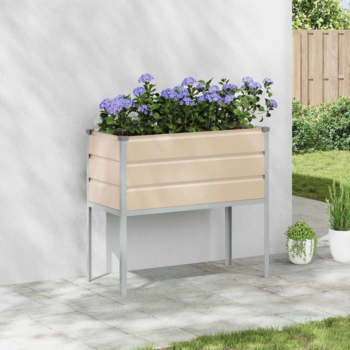 Jardinieră Creme 100 x 45 x 90 cm Oțel Galvanizat - WALTI WALTI