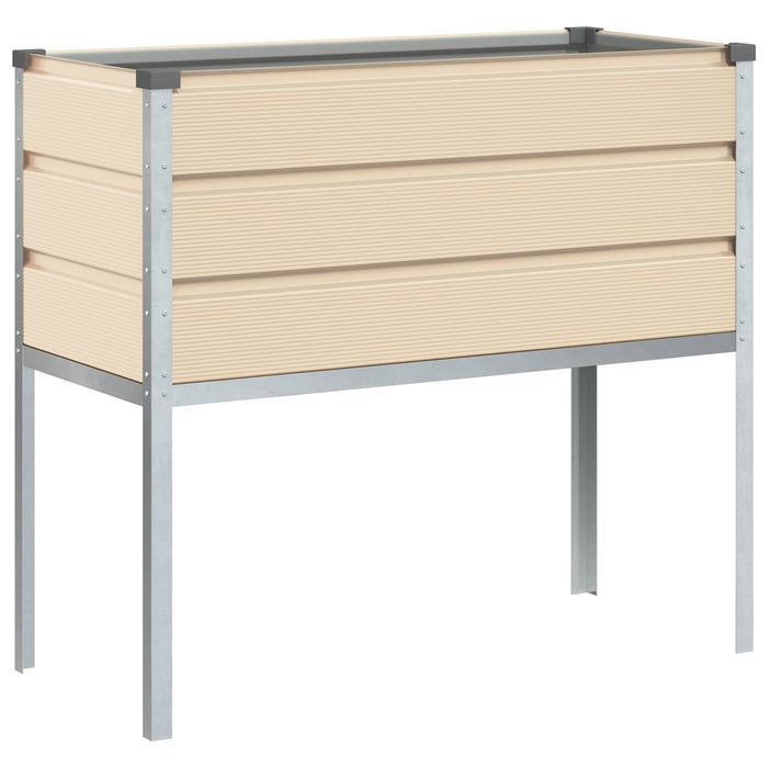 Jardinieră Creme 100 x 45 x 90 cm Oțel Galvanizat - WALTI WALTI