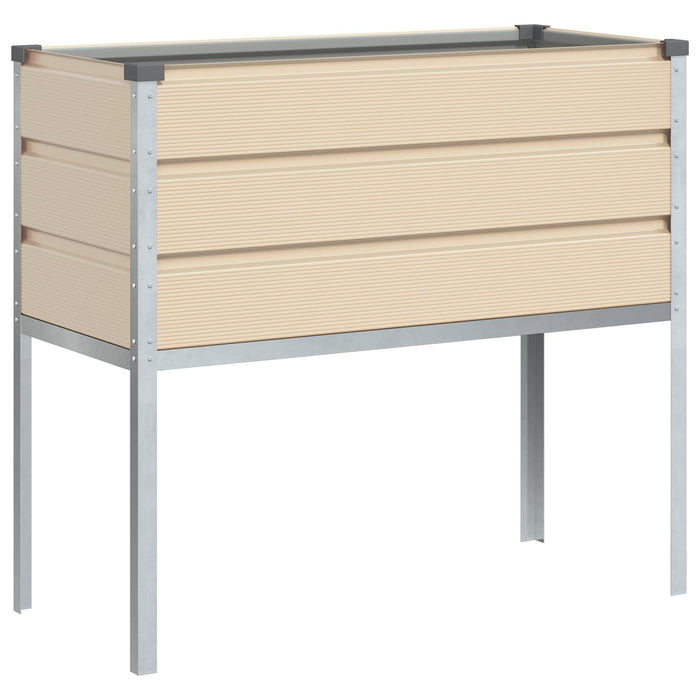 Jardinieră Creme 100 x 45 x 90 cm Oțel Galvanizat - WALTI WALTI